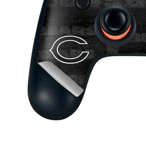 NFL Chicago Bears Black & White Google Stadia Controller Skin